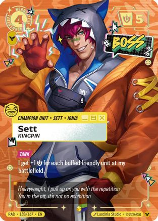Sett, Kingpin (Showcase) (183/167) - Radiance Foil-1