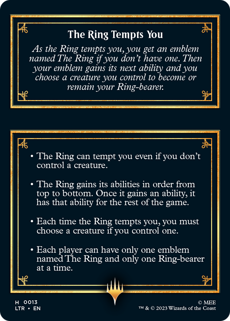 The Ring // The Ring Tempts You (TLTR-H13) - Tales of Middle-earth Tokens-2