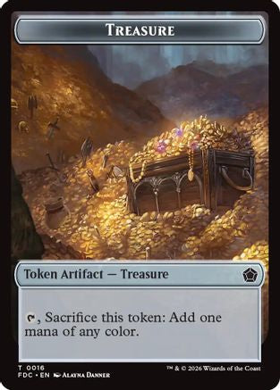 Treasure // The Monarch Double-Sided Token (FDC-16 // 17) - Commander: Foundations-1