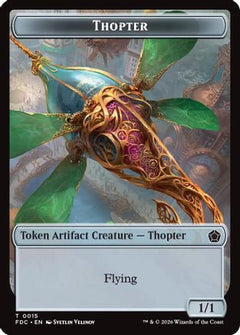 Thopter // Myr Double-Sided Token (FDC-15 // 14) - Commander: Foundations-1