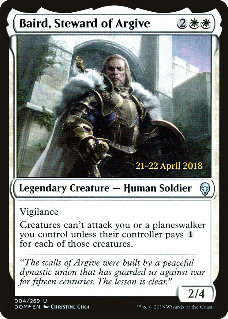 Baird, Steward of Argive [Dominaria Prerelease Promos]-1
