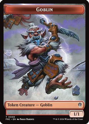 Goblin // Spirit Double-Sided Token (FRC-9 // 4) - Commander: Reality Fracture Foil-1