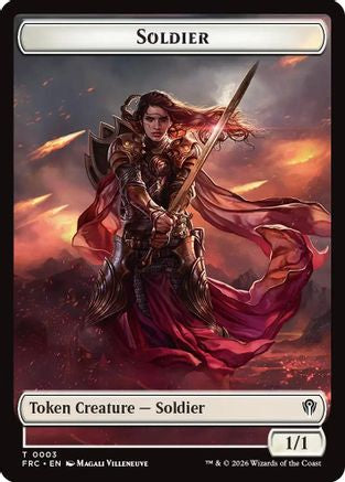 Soldier // Shark Double-Sided Token (FRC-3 // 6) - Commander: Reality Fracture Foil-1