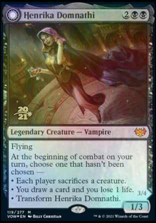 Henrika Domnathi // Henrika, Infernal Seer [Innistrad: Crimson Vow Prerelease Promos]-1