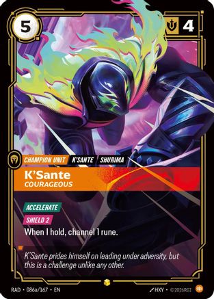 K'Sante, Courageous (Alternate Art) (086a/167) - Radiance Foil-1
