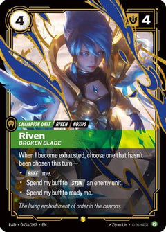 Riven, Broken Blade (Alternate Art) (043a/167) - Radiance Foil-1
