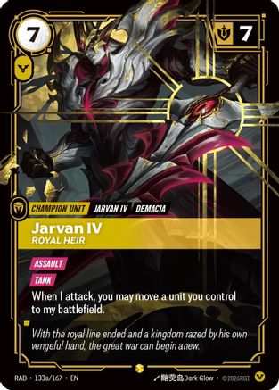 Jarvan IV, Royal Heir (Alternate Art) (133a/167) - Radiance Foil-1