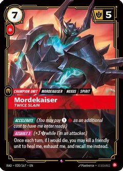 Mordekaiser, Twice Slain (020/167) - Radiance Foil-1