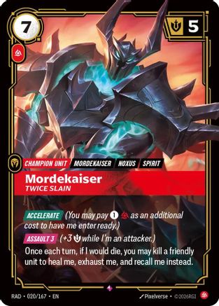 Mordekaiser, Twice Slain (020/167) - Radiance Foil-1