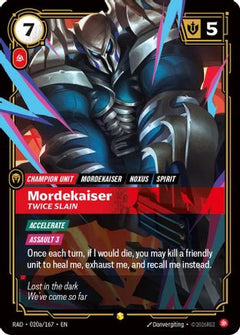 Mordekaiser, Twice Slain (Alternate Art) (020a/167) - Radiance Foil-1