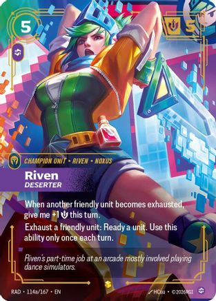 Riven, Deserter (Alternate Art) (114a/167) - Radiance Foil-1