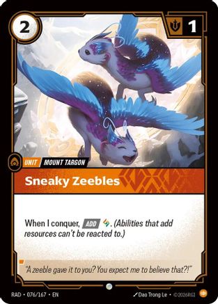 Sneaky Zeebles (076/167) - Radiance-1