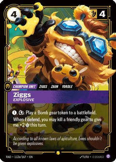 Ziggs, Explosive (Alternate Art) (112a/167) - Radiance Foil-1