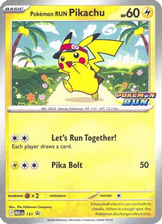 Pokemon Run Pikachu 131  Southeast Asia Exclusives - Promo-1