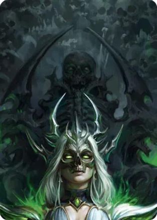 Malice, Domina of the Dead // Levia, Shadowborn Abomination Double Sided Art Card (Top Center) - GEM Pack 6-1