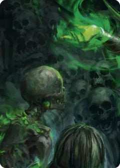 Malice, Domina of the Dead // Levia, Shadowborn Abomination Double Sided Art Card (Middle Left) - GEM Pack 6-1