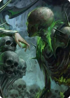 Malice, Domina of the Dead // Levia, Shadowborn Abomination Double Sided Art Card (Middle Right) - GEM Pack 6-1