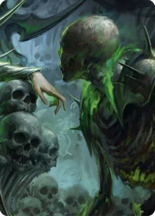 Malice, Domina of the Dead // Levia, Shadowborn Abomination Double Sided Art Card (Middle Right) - GEM Pack 6-1