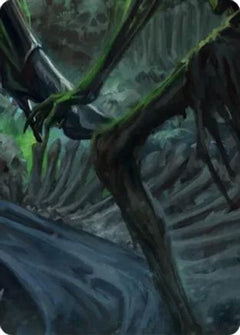 Malice, Domina of the Dead // Levia, Shadowborn Abomination Double Sided Art Card (Bottom Right) - GEM Pack 6-1