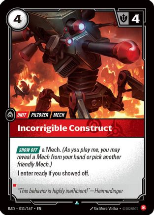 Incorrigible Construct (011/167) - Radiance-1