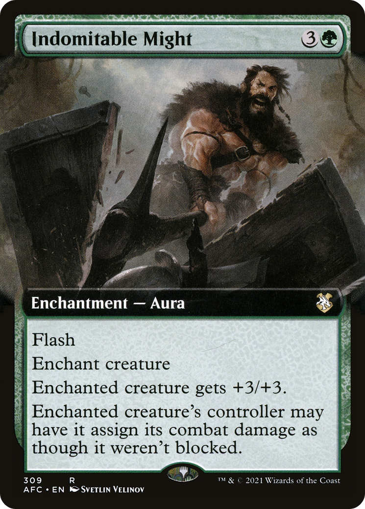 Indomitable Might (Extended Art) [Dungeons & Dragons: Adventures in the Forgotten Realms Commander]-1