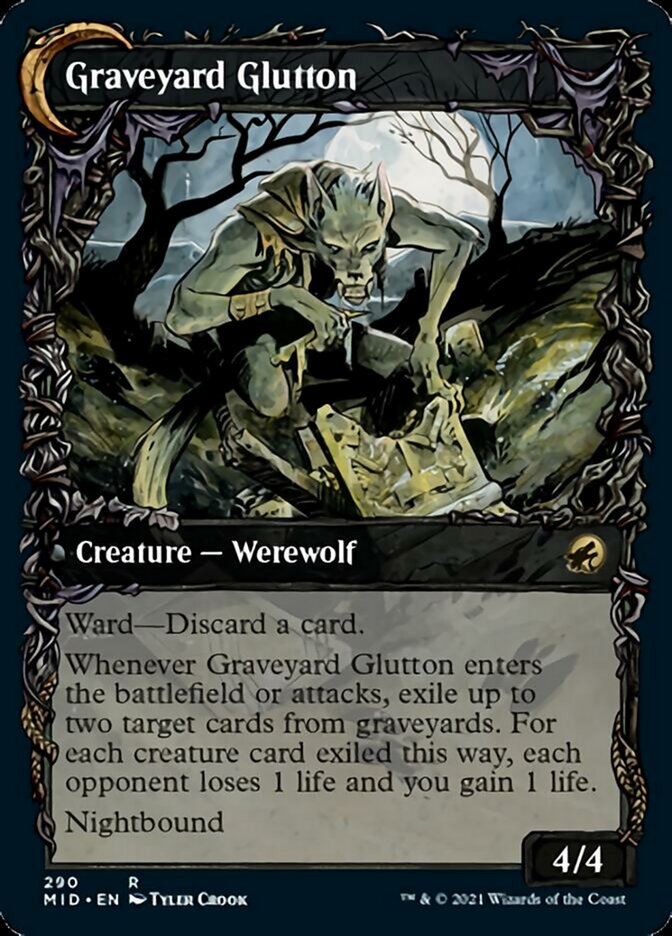 Graveyard Trespasser // Graveyard Glutton (Showcase Equinox) [Innistrad: Midnight Hunt]-2