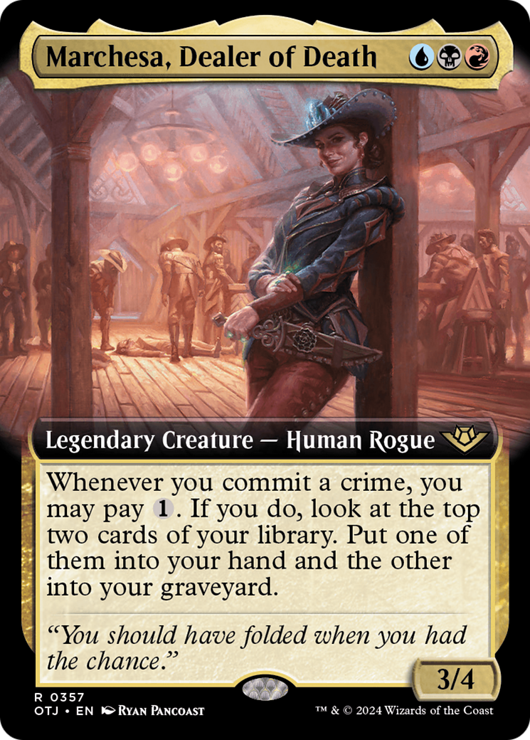 Marchesa, Dealer of Death (Extended Art) [Outlaws of Thunder Junction]-1