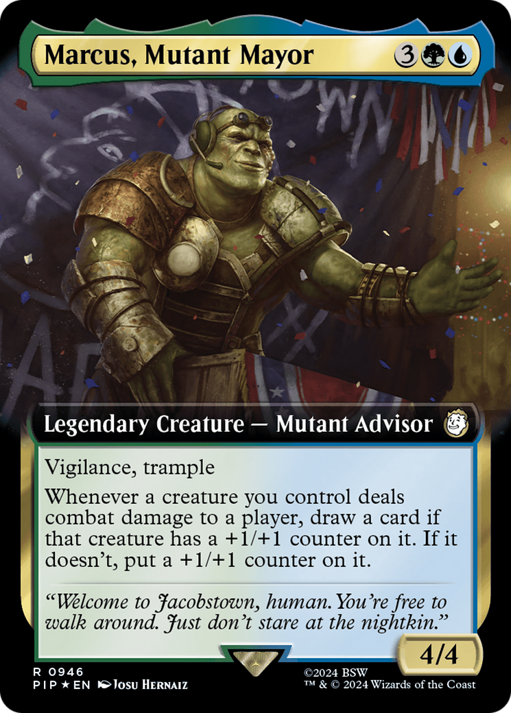 Marcus, Mutant Mayor (Extended Art) (Surge Foil) [Fallout]-1
