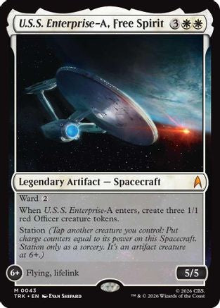 U.S.S. Enterprise-A, Free Spirit (TRK-043) - Star Trek Foil-1