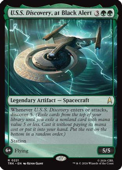 U.S.S. Discovery, at Black Alert (TRK-221) - Star Trek Foil-1