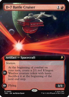 D-7 Battle Cruiser (Extended Art) (TRK-463) - Star Trek Foil-1