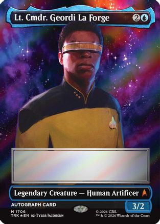 Lt. Cmdr. Geordi La Forge (Borderless) (Signed) (TRK-1706) - Star Trek Foil-1