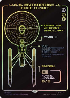 U.S.S. Enterprise-A, Free Spirit (Showcase) (TRK-550) - Star Trek Foil-1