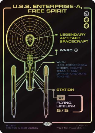 U.S.S. Enterprise-A, Free Spirit (Showcase) (TRK-550) - Star Trek Foil-1
