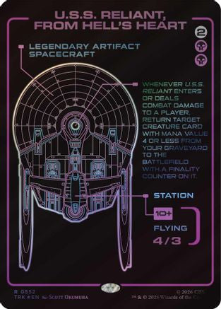 U.S.S. Reliant, From Hell's Heart (Showcase) (TRK-552) - Star Trek Foil-1