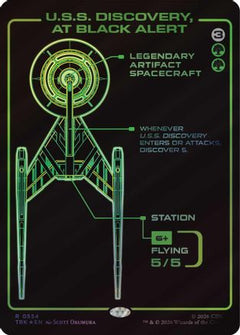 U.S.S. Discovery, at Black Alert (Showcase) (TRK-554) - Star Trek Foil-1