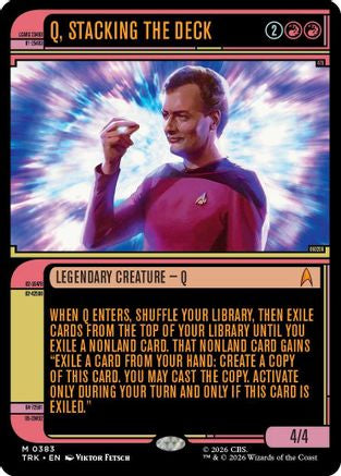 Q, Stacking the Deck (Showcase) (TRK-383) - Star Trek Foil-1