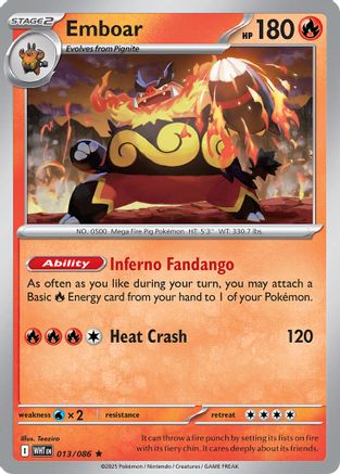Emboar 013/086  Deck Exclusives - Rare-1