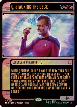 Q, Stacking the Deck (Showcase) (Surge Foil) (TRK-517) - Star Trek Foil-1