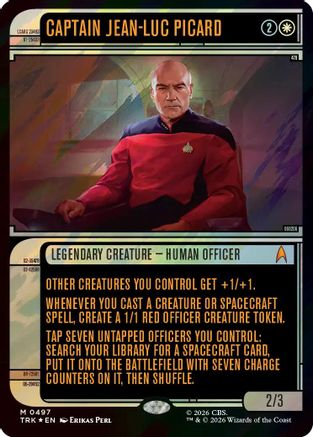 Captain Jean-Luc Picard (Showcase) (Surge Foil) (TRK-497) - Star Trek Foil-1