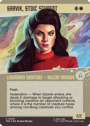 Saavik, Stoic Student (Showcase) (Surge Foil) (TRK-530) - Star Trek Foil-1
