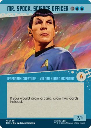Mr. Spock, Science Officer (Borderless) (Surge Foil) (TRK-535) - Star Trek Foil-1