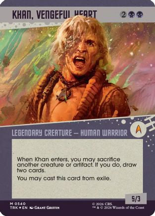 Khan, Vengeful Heart (Showcase) (Surge Foil) (TRK-540) - Star Trek Foil-1