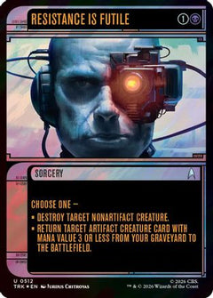 Resistance Is Futile (Showcase) (Surge Foil) (TRK-512) - Star Trek Foil-1
