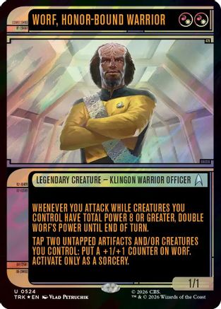 Worf, Honor-Bound Warrior (Showcase) (0524) (Surge Foil) (TRK-524) - Star Trek Foil-1