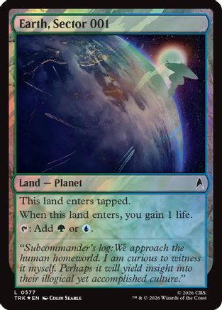 Earth, Sector 001 (Surge Foil) (TRK-577) - Star Trek Foil-1