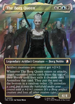 The Borg Queen (Borderless) (Surge Foil) (TRC-005) - Commander: Star Trek Foil-1