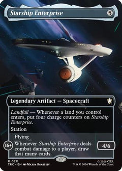 Starship Enterprise (Borderless) (TRC-211) - Commander: Star Trek Foil-1