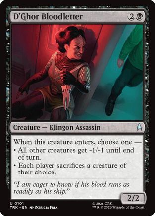 D'Ghor Bloodletter (TRK-101) - Star Trek Foil-1
