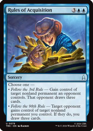 Rules of Acquisition (TRK-078) - Star Trek Foil-1